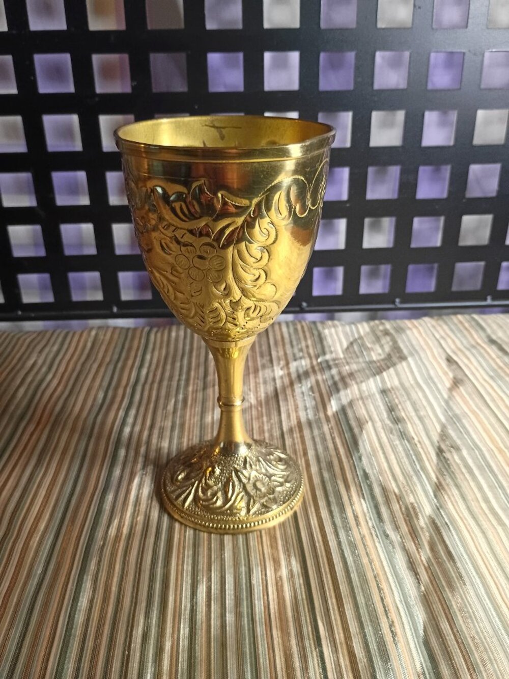 solid brass goblet